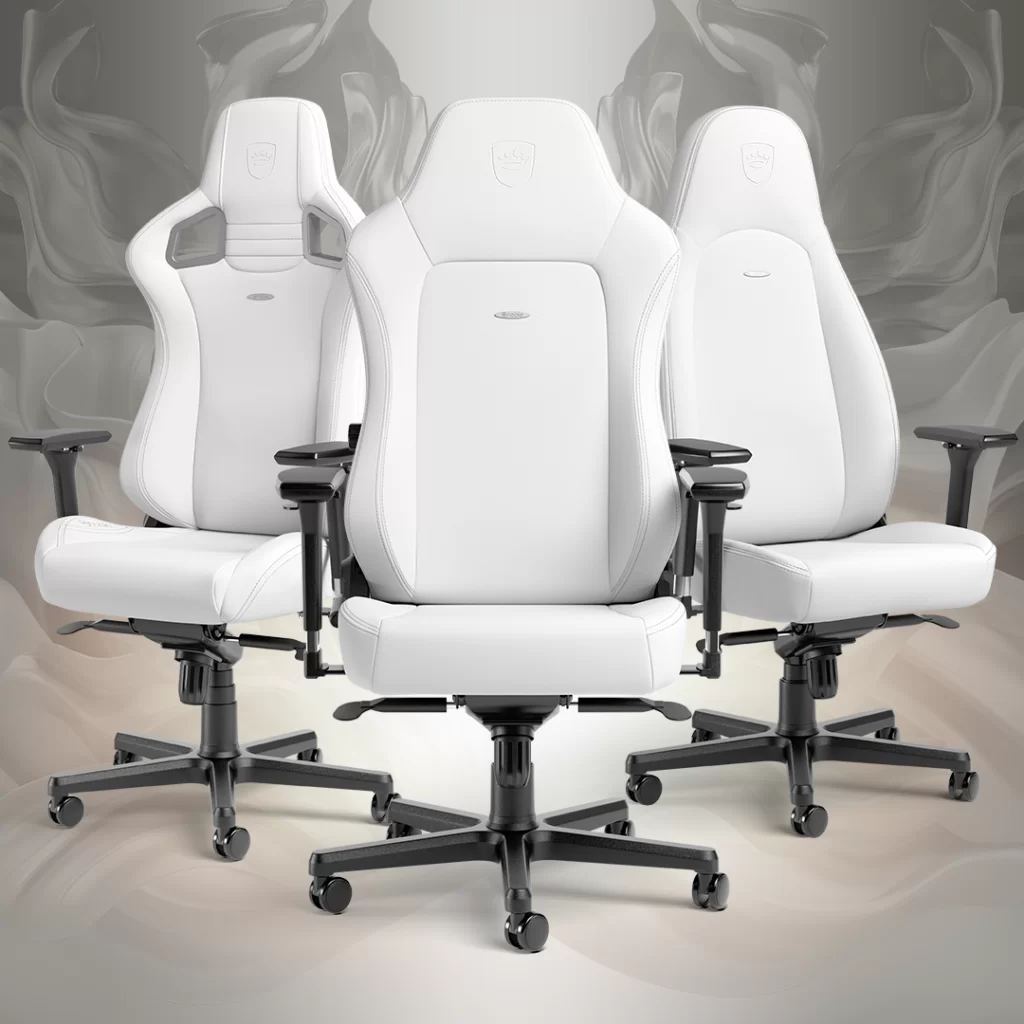 New, Sleek noblechairs White Series Overclockers UK